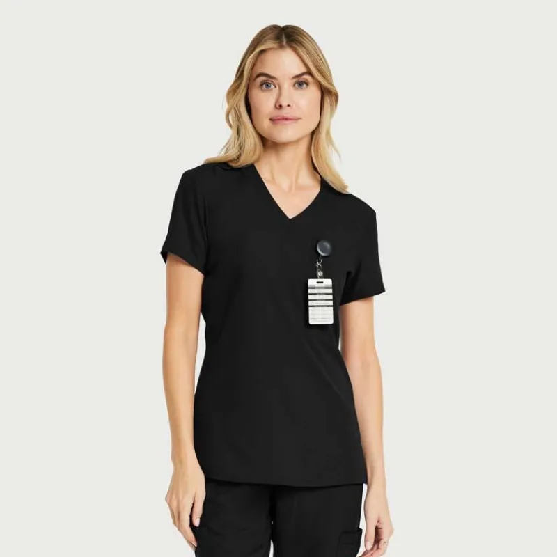 Scrubology Shift Scrub Tops*Women's One Pocket V-Neck Scrub Top
