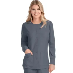 Skechers by Barco Lab Coats & Jackets*Women's Stability Snap Front Warm Up Scrub Jacket