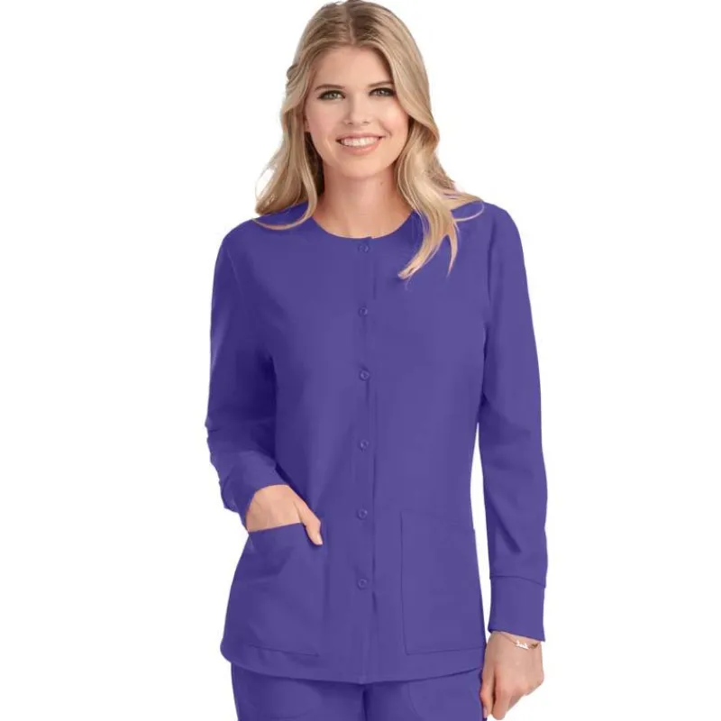 Skechers by Barco Lab Coats & Jackets*Women's Stability Snap Front Warm Up Scrub Jacket