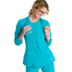 Skechers by Barco Lab Coats & Jackets*Women's Stability Snap Front Warm Up Scrub Jacket