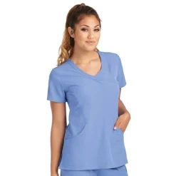 Skechers by Barco Scrub Tops*Women's Reliance Mock Wrap Scrub Top