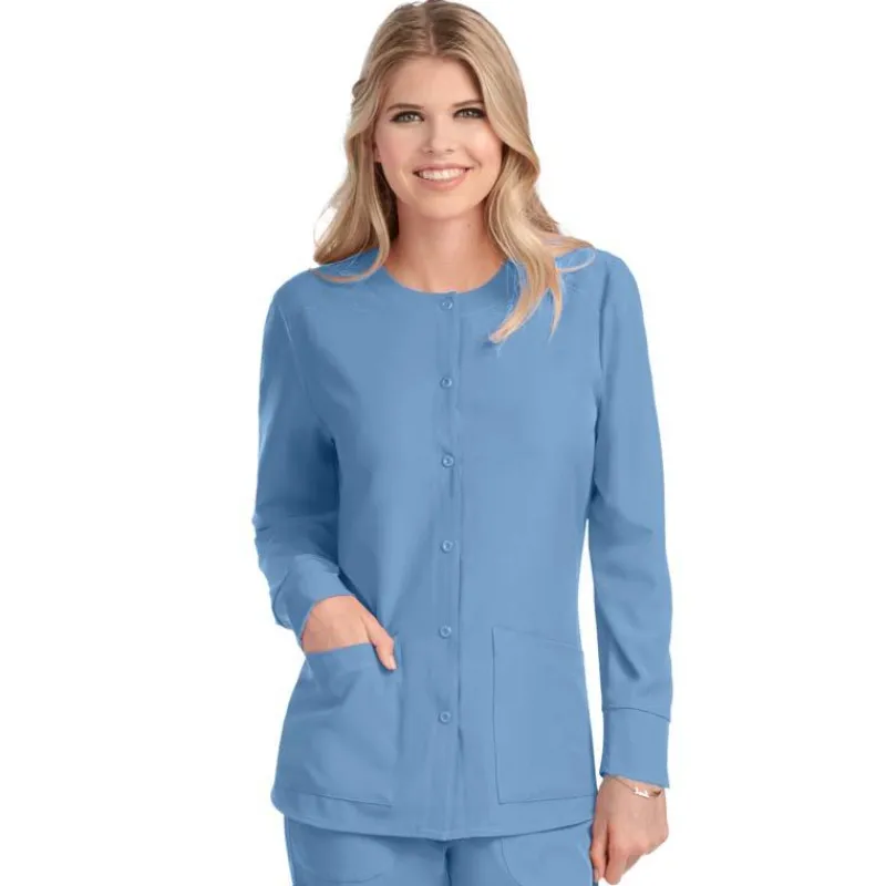 Skechers by Barco Lab Coats & Jackets*Women's Stability Snap Front Warm Up Scrub Jacket