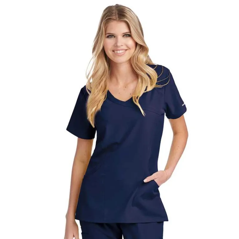Skechers by Barco Scrub Tops*Women's Reliance Mock Wrap Scrub Top