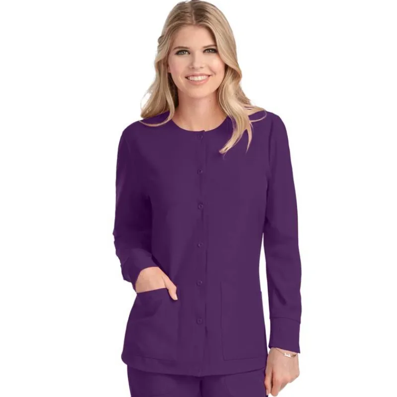 Skechers by Barco Lab Coats & Jackets*Women's Stability Snap Front Warm Up Scrub Jacket