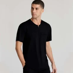 Skechers Slip-Ins Scrub Tops*Men's Flex Knit Zip Collar Scrub Top