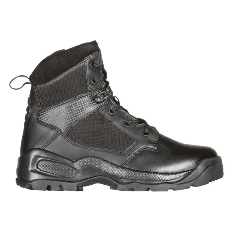 5.11 Tactical Non-Slip Boots | Tactical*Men's 6" A.T.A.C. 2.0 Side Zip Tactical Boot Black