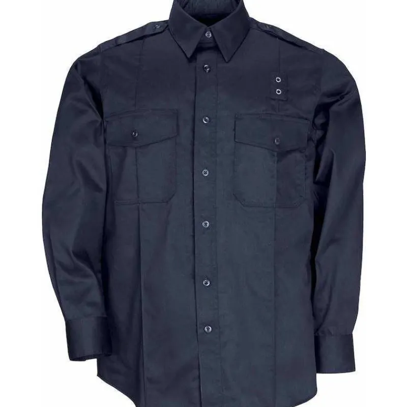 5.11 Tactical Work Shirts*Men's A Class Taclite PDU Long Sleeve Shirt Midnight Navy Blue