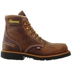 Thorogood Non-Slip Boots | Steel Toe*Mens 1957 Series 6" Steel Toe Waterproof Moc Toe Work Boot Brown