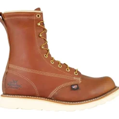 Thorogood Non-Slip Boots | Steel Toe*Mens American Heritage 8" Steel Toe Wedge Work Boot Tobacco