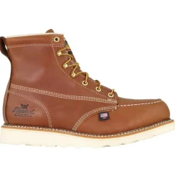 Thorogood Non-Slip Boots | Steel Toe*Mens American Heritage 6" Steel Toe Wedge Work Boot Tobacco