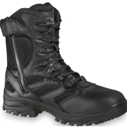 Thorogood Non-Slip Boots | Tactical*Mens Deuce Series 8" Waterproof Side Zip Tactical Boot- Extra Wide Sizes Black