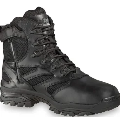 Thorogood Non-Slip Boots | Tactical*Mens Deuce Series 6" Waterproof Side Zip Tactical Boot Extra Wide Sizes Black