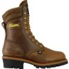 Thorogood Non-Slip Boots | Steel Toe*Men's Logger Series 9" Waterproof Insulated Steel Toe Looger Boot Brown
