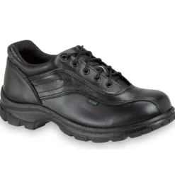 Thorogood Athletic | Non-Slip Shoes*Mens Soft Streets Series Double Track Leather Work Oxford Black