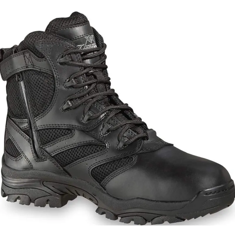 Thorogood Non-Slip Boots | Non-Steel Safety Toe*Men's The Deuce Series 6" Composite Toe Waterproof Side Zip Tactical Boot Black