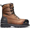 Timberland Pro Non-Slip Boots | Non-Steel Safety Toe*Men's 8" Boondock HD Waterproof Composite Toe Brown Work Boot Distressed Brown