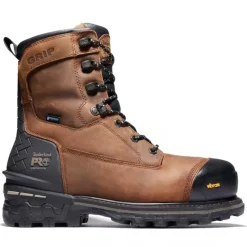 Timberland Pro Non-Slip Boots | Non-Steel Safety Toe*Men's 8" Boondock HD Waterproof Composite Toe Brown Work Boot Distressed Brown