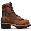 Timberland Pro Non-Slip Boots | Non-Steel Safety Toe*Men's 8" Evergreen Waterproof Composite Toe Logger Brown