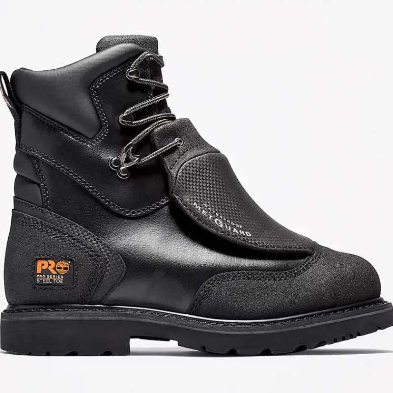 Timberland Pro Non-Slip Boots | Met Guard*Men's 8" Met Guard Steel Toe Waterproof Work Boot Black