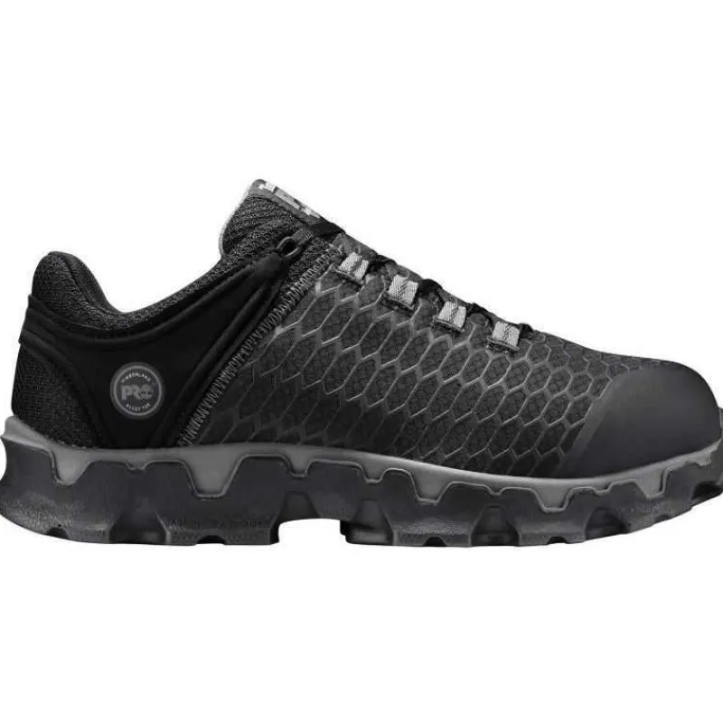 Timberland Pro Non-Slip Shoes | Athletic*® Men's Powertrain Sport Alloy Toe SD+ Athletic Work Shoes Black