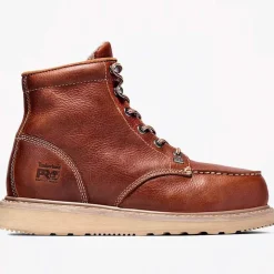 Timberland Pro Non-Slip Boots | Work Boots*Men's Barstow 6" Alloy Toe Wedge Work Boot Brown