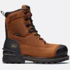 Timberland Pro Non-Slip Boots | Non-Steel Safety Toe*Men's Boondock HD 8" Composite Toe Waterproof Work Boot Brown
