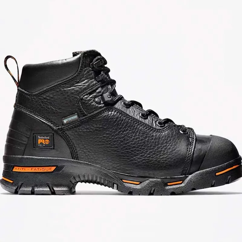 Timberland Pro Non-Slip Boots | Steel Toe*Men's Endurance 6" Steel Toe Waterproof Work Boot Black