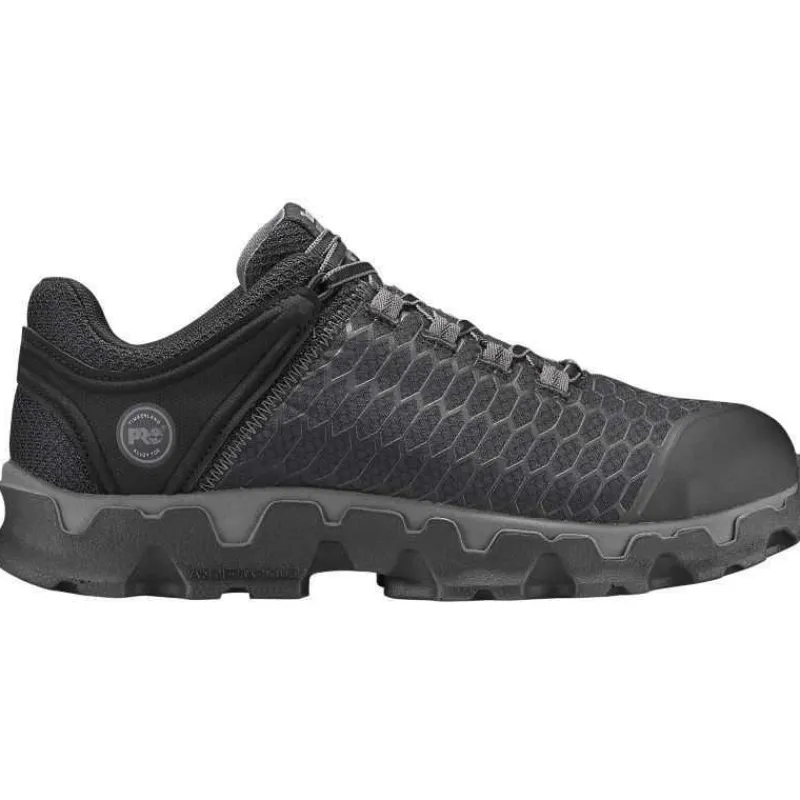 Timberland Pro Non-Slip Shoes | Athletic*® Men's Powertrain Sport Alloy Toe EH Athletic Work Shoes Black