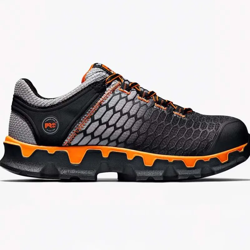 Timberland Pro Non-Slip Shoes | Athletic*Men's Powertrain Sport ESD Alloy Toe Athletic Work Shoe Grey / Orange