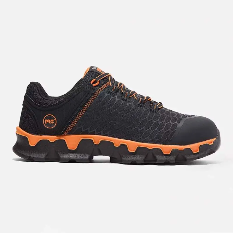 Timberland Pro Non-Slip Shoes | Athletic*Men's Powertrain Sport Alloy Toe Athletic Work Shoe Black / Orange