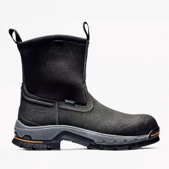 Timberland Pro Non-Slip Boots | Wellington*Men's Stockdale 8" Alloy Toe Waterproof Pull-On Work Boot Black