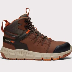 Timberland Pro Non-Slip Boots | Hiking*Men's Tempe 6" Waterproof Alloy Toe Brown Work Hiker Medium Brown