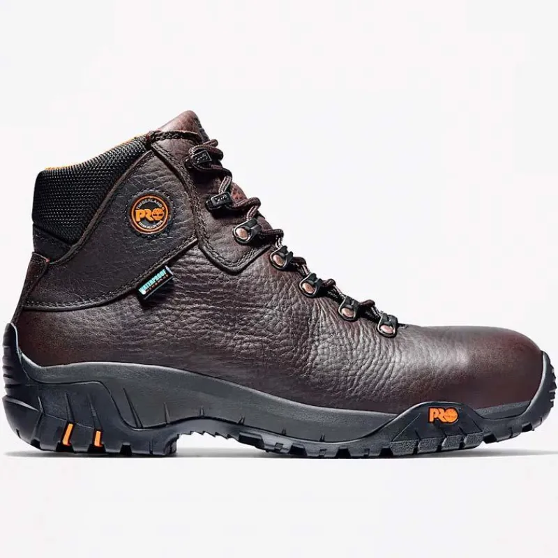 Timberland Pro Non-Slip Boots | Hiking*Men's TiTAN Trekker Alloy Toe Waterproof High Work Hiker Brown