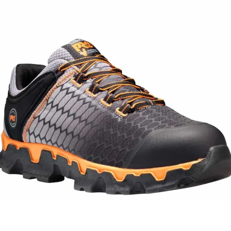 Timberland Pro Non-Slip Shoes | Athletic*Tmberland Pro Men's Powertrain Sport SD+ Athletic Work Shoes Grey / Orange