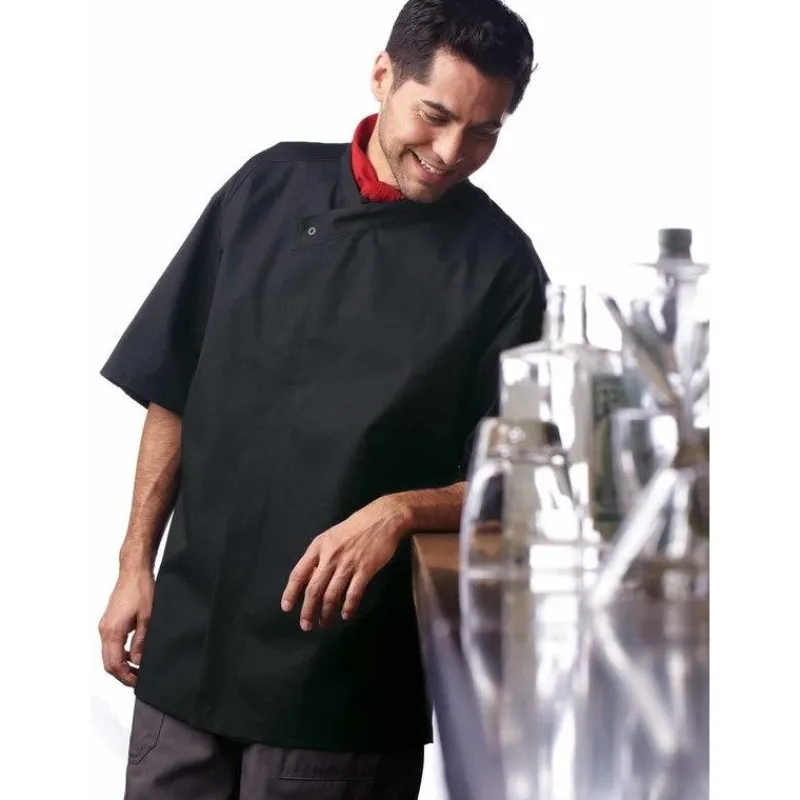 Uncommon Threads Chef Coats*Calypso Short Sleeve Tunic Style Chef Coat