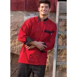 Uncommon Threads Chef Coats*greenTAB Newport 10 Button Contrast Chef Coat