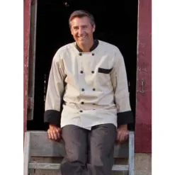 Uncommon Threads Chef Coats*greenTAB Newport 10 Button Contrast Chef Coat