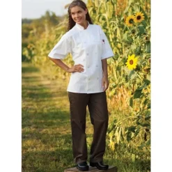 Uncommon Threads Chef Coats*Montego Short Sleeve 10 Button Chef Coat