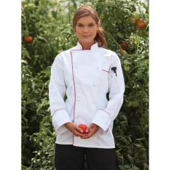 Uncommon Threads Chef Coats*Murano 12 Button Contrast Piping Chef Coat