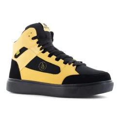 Volcom Non-Slip Shoes | Athletic*Men's Evolve Met Guard Composite Toe Skate Work Hi Top Wheat/black