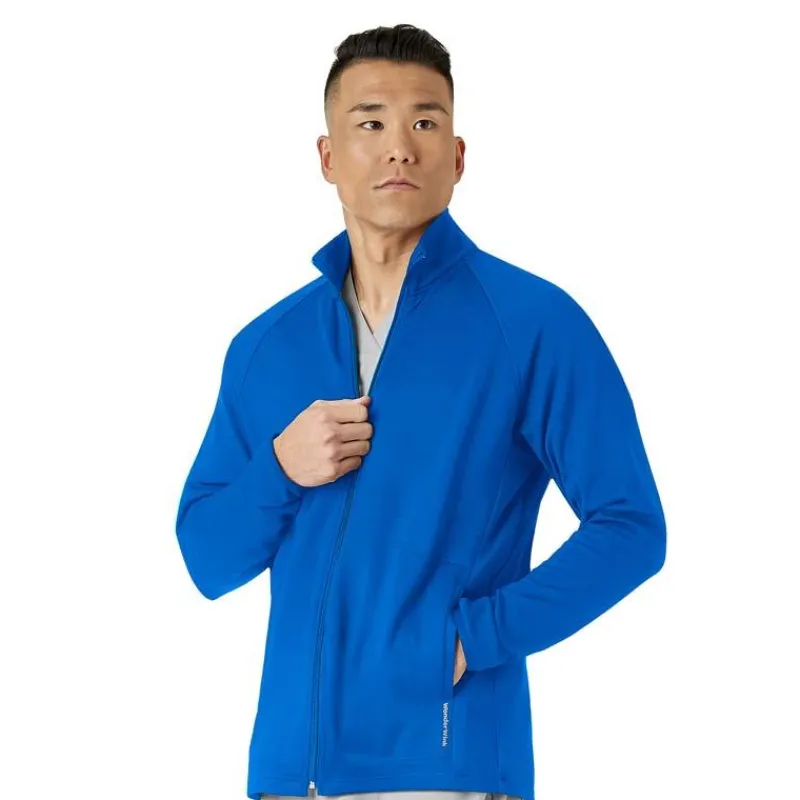 WonderWink Layers Lab Coats & Jackets*Wink Layers Men’s Fleece Full Zip Scrub Jacket