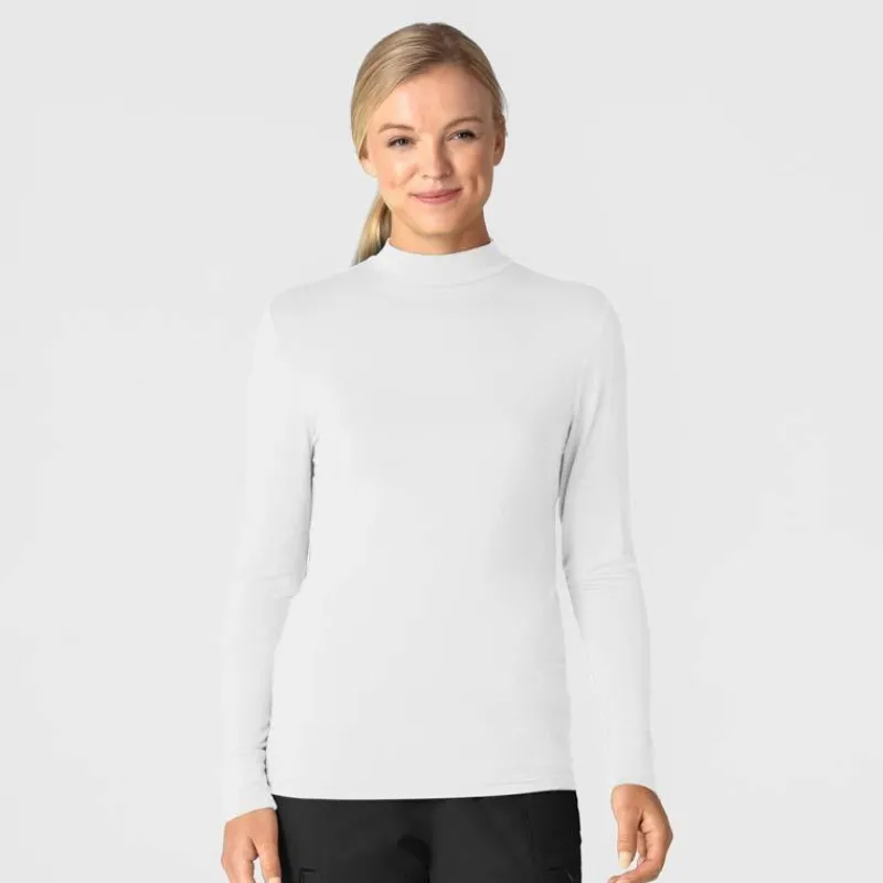 WonderWink Layers Tees & Layering Pieces*Wink Layers Women's Long Sleeve Mock Neck T-Shirt