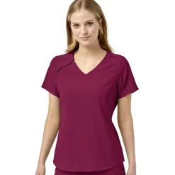 WonderWink RENEW Scrub Tops*Wink RENEW Women's Eco Friendly EZ-Zip V-Neck Scrub Top