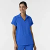 WonderWink RENEW Scrub Tops*Wink RENEW Women's Flex-n-Reach Collared Scrub Top