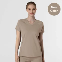 WonderWink RENEW Scrub Tops*Wink RENEW Women's Knit Flex-n-Reach V-Neck Raglan Scrub Top