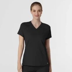 WonderWink RENEW Scrub Tops*Wink RENEW Women's Knit Flex-n-Reach V-Neck Raglan Scrub Top