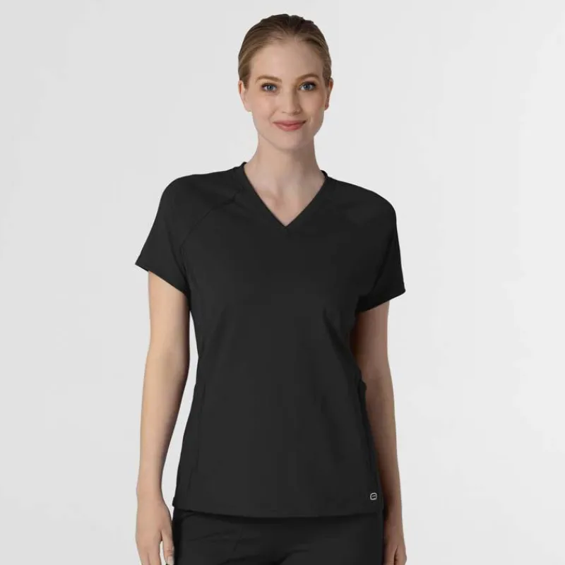WonderWink RENEW Scrub Tops*Wink RENEW Women's Knit Flex-n-Reach V-Neck Raglan Scrub Top