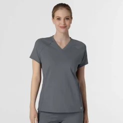 WonderWink RENEW Scrub Tops*Wink RENEW Women's Knit Flex-n-Reach V-Neck Raglan Scrub Top