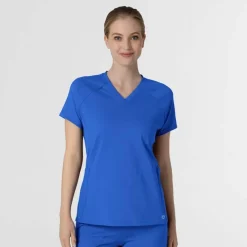 WonderWink RENEW Scrub Tops*Wink RENEW Women's Knit Flex-n-Reach V-Neck Raglan Scrub Top