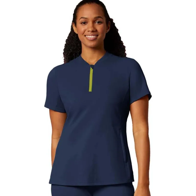 WonderWink Thrive Scrub Tops*Wink Thrive Women's Quarter Zip Neck Scrub Top